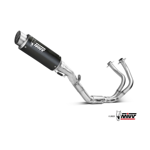 MIVV GP PRO BLACK STAINLESS STEEL FULL SYSTEM EXHAUST FOR KAWASAKI Z650 2024-2025 PART # K.058.LXBP