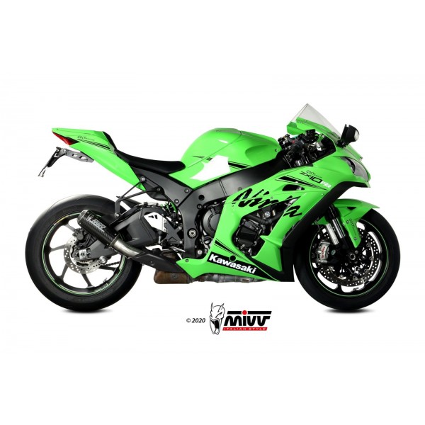 MIVV MK3 CARBON SLIP-ON FOR KAWASAKI ZX-10 R RR SE 2016 2022 PART # K.042.LM3C