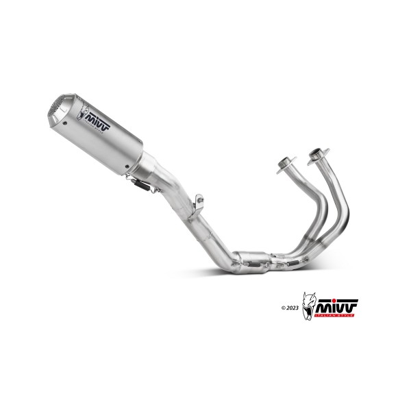 MIVV MK3 STAINLESS STEEL FULL SYSTEM EXHAUST FOR KAWASAKI Z650 2024-2025 PART # K.058.SM3X MIVV MK3 STAINLESS STEEL FULL SYSTEM EXHAUST FOR KAWASAKI Z650 2024-2025 PART # K.058.SM3X