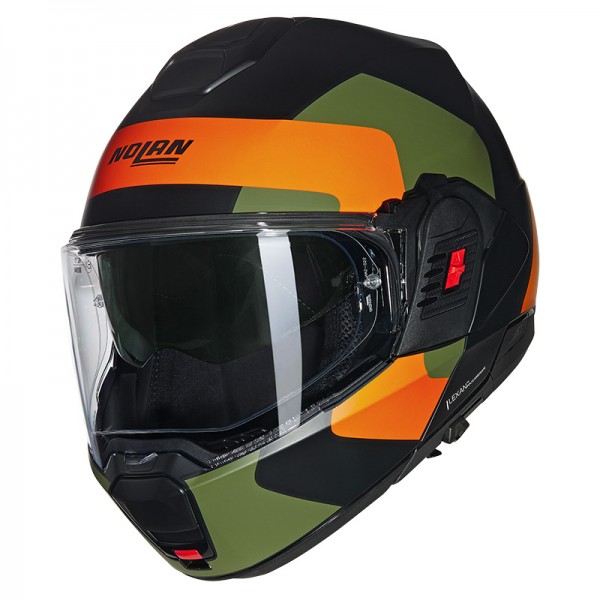 NOLAN N120.1 OMOCROMO GREEN MATT HELMET