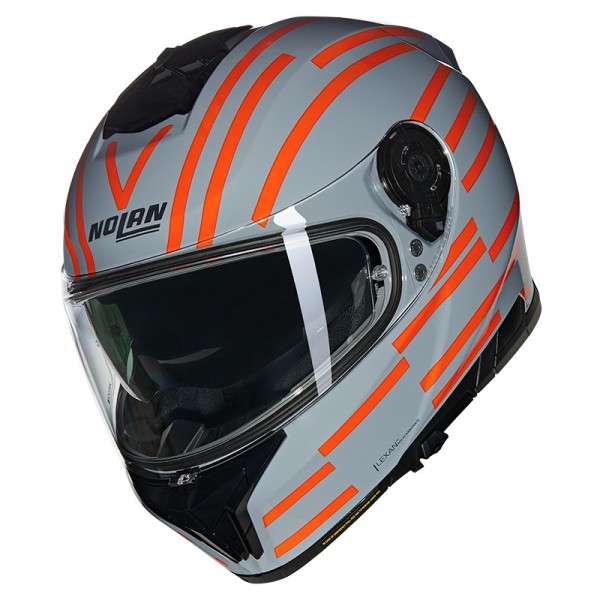 NOLAN N80.8 VELOCE GREY ORANGE HELMET