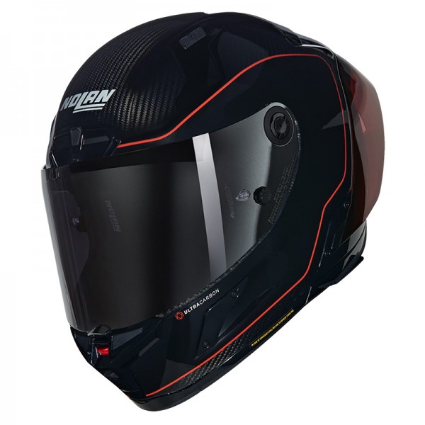 NOLAN X-804 RS ULTRA CARBON ASSO DI PICCHE RED HELMET