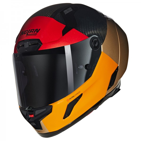 NOLAN X-804 RS ULTRA CARBON BLOCCO ORANGE HELMET