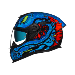 Nexx Sx.100R Abisal Blue Neon Helmet 