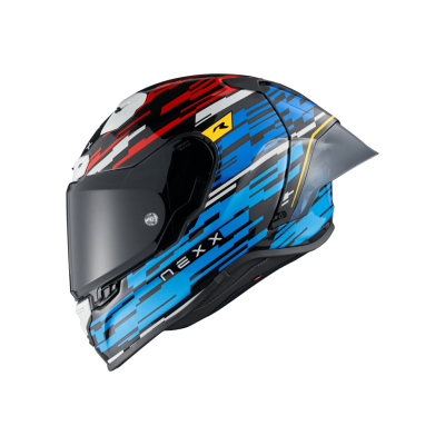 NEXX X.R3R GLITCH RACER BLUE RED HELMET