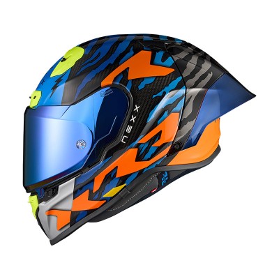 NEXX X.R3R ZIGER ORANGE BLUE HELMET