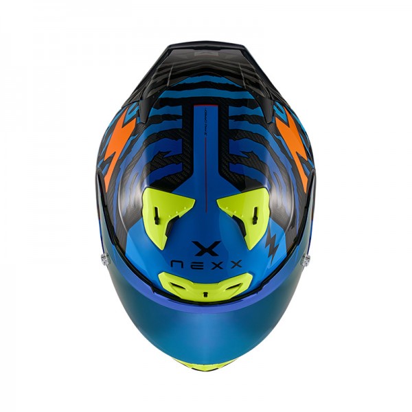 NEXX X.R3R ZIGER ORANGE BLUE HELMET