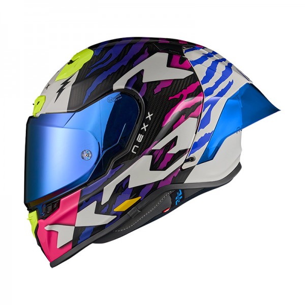 NEXX X.R3R ZIGER PURPLE BLUE HELMET