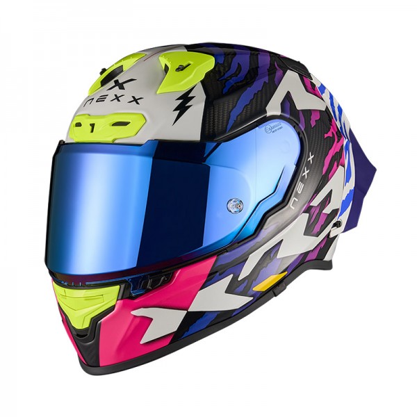 NEXX X.R3R ZIGER PURPLE BLUE HELMET