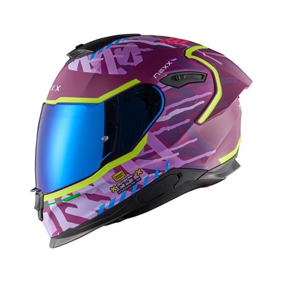 NEXX Y.100R URBANGRAM AUBERGINE MATT HELMET