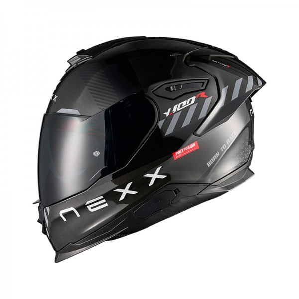 NEXX Y.100R FADE BLACK RED HELMET