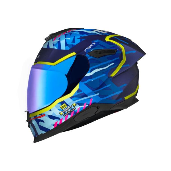 NEXX Y.100R URBANGRAM INDIGO BLUE MT HELMET