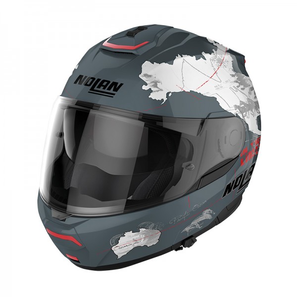 NOLAN N100.6 LEGEND CHECA N-COM GREY MODULAR HELMET