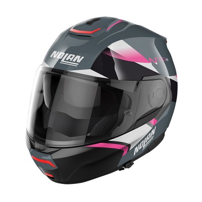 NOLAN N100.6 PALOMA N-COM GREY PINK MODULAR HELMET