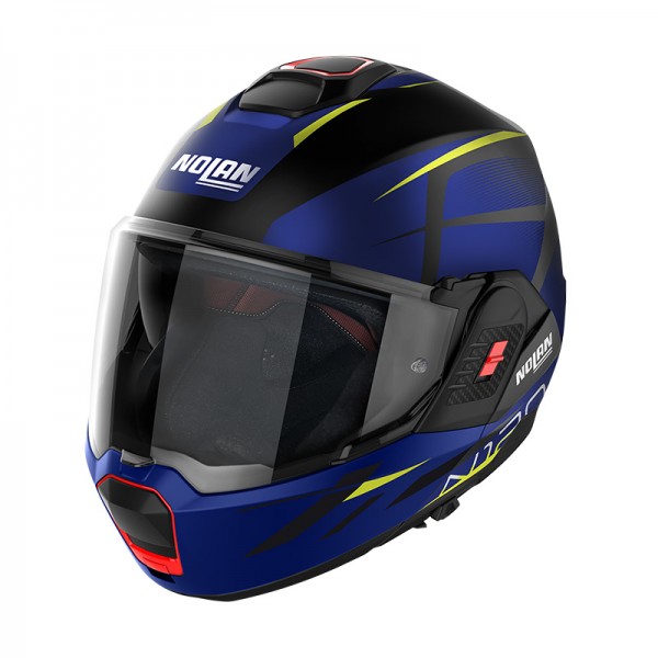 NOLAN N120.1 NIGHTLIFE N-COM BLUE YELLOW HELMET