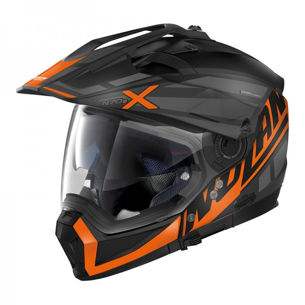 Nolan N70.2X Mirage N-Com Black Orange Helmet