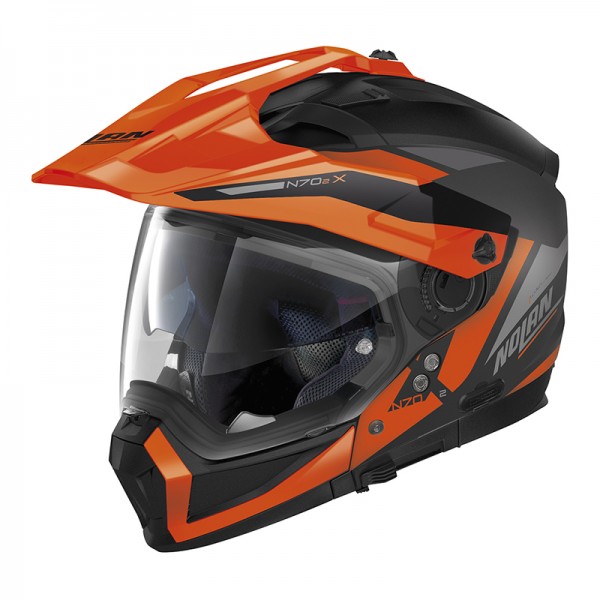 NOLAN N70.2X STUNNER N-COM ORANGE HELMET