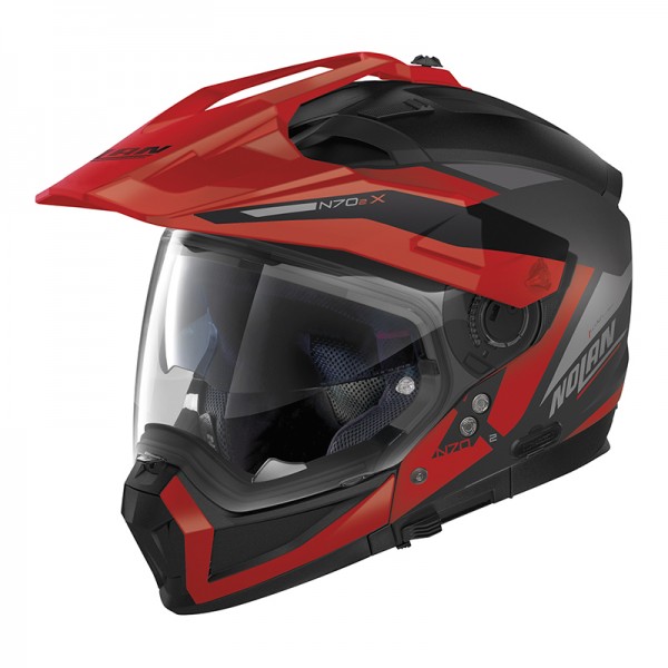 NOLAN N70.2X STUNNER N-COM RED HELMET