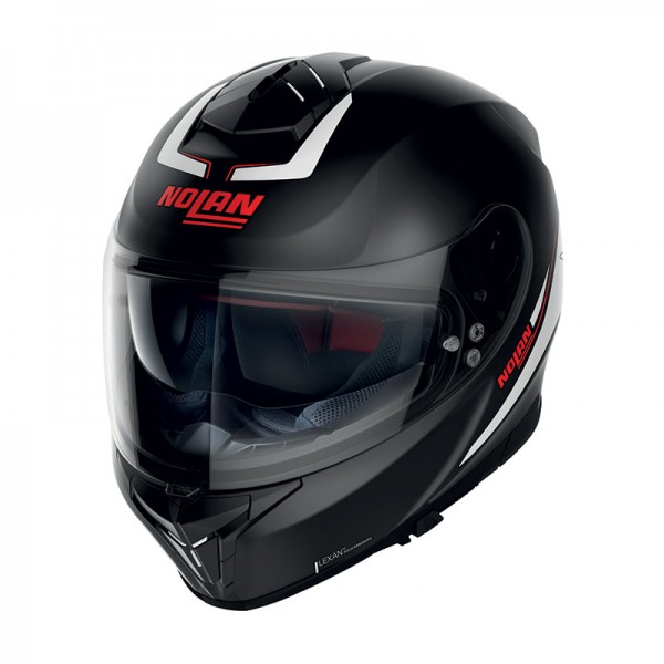 Nolan N80-8 Staple N-com White Matt Black Helmet