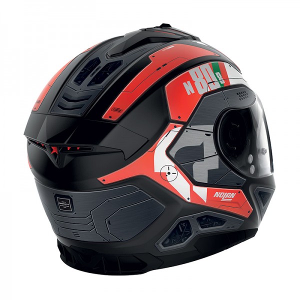 Nolan N80-8 Starscream N-com Red White Matt Helmet