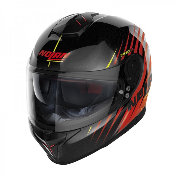 Nolan N80.8 Kosmos N-Com Black Red Helmet
