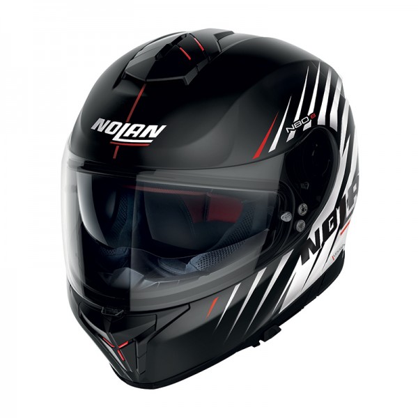 Nolan N80.8 Kosmos N-Com Black White Helmet