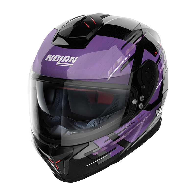 Nolan N80.8 Meteor N Com Purple Helmet