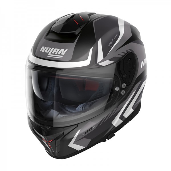 Nolan N80.8 Rumble N-Com Black White Helmet