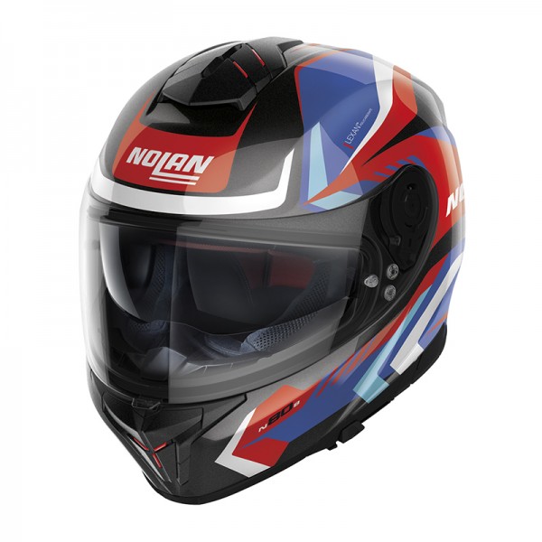 Nolan N80.8 Rumble N-Com Blue Red Helmet