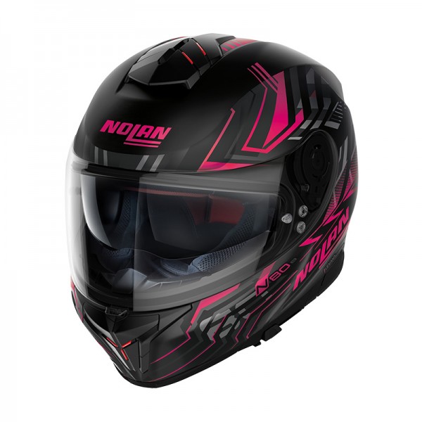 NOLAN N80.8 TURBOLENCE N-COM PINK HELMET