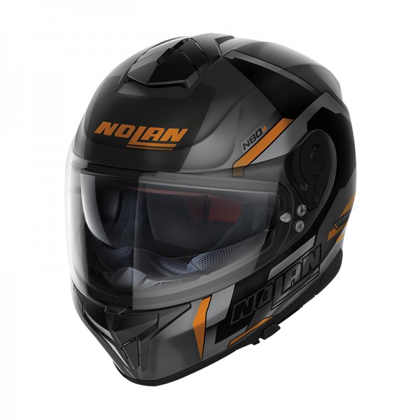 NOLAN N80.8 WANTED N-COM ORANGE HELMET
