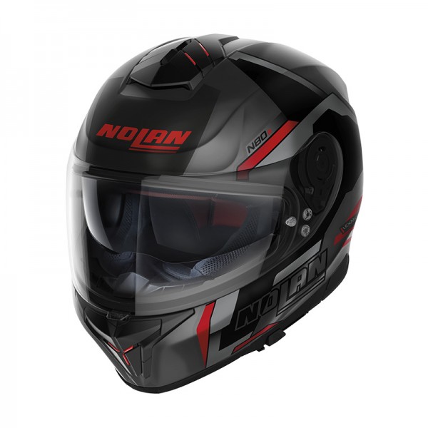 NOLAN N80.8 WANTED N-COM RED HELMET