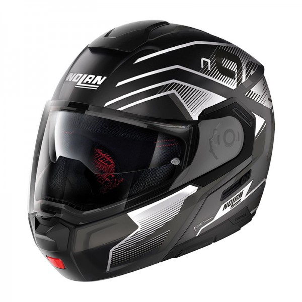 NOLAN N90.3 COMEBACK N-COM BLACK MATT WHITE HELMET