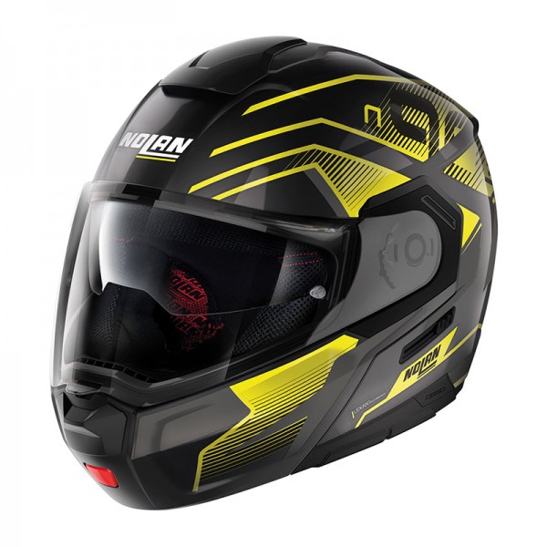 NOLAN N90.3 COMEBACK N-COM BLACK YELLOW HELMET