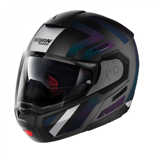 NOLAN N90.3 LANEWAY N-COM BLACK MATT PURPLE HELMET