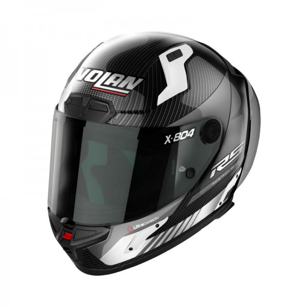 NOLAN X-804 RS ULTRA CARBON HOT LAP WHITE HELMET