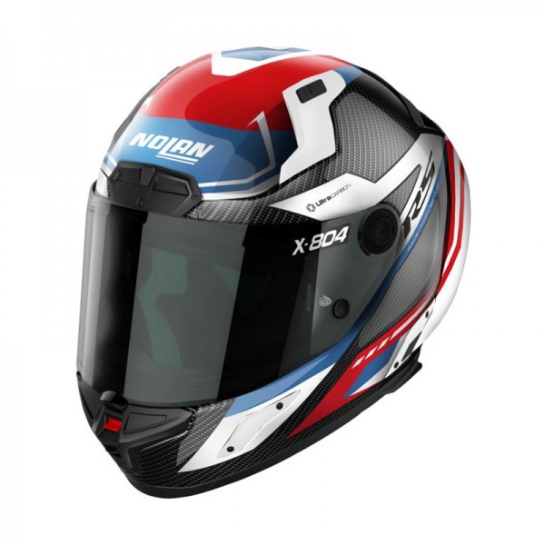 NOLAN X-804 RS ULTRA CARBON MAVEN WHITE BLUE HELMET