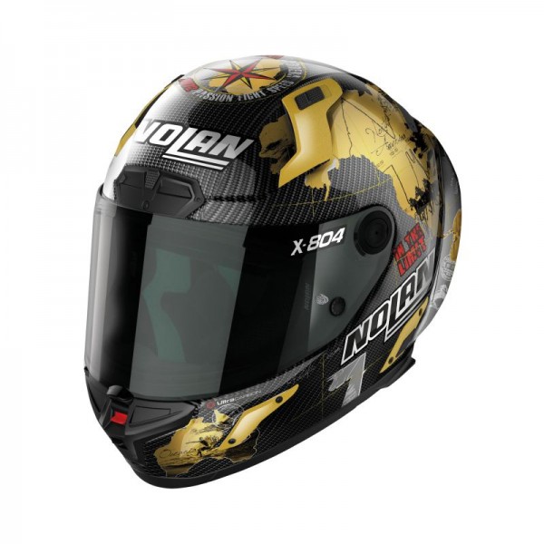 NOLAN X-804 RS ULTRA CARBON REPLICA CHECA GOLD HELMET