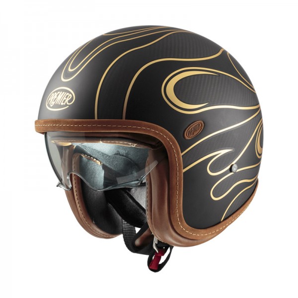PREMIER VINTAGE PLATINUM EDITION CARBON FR GOLD BM HELMET