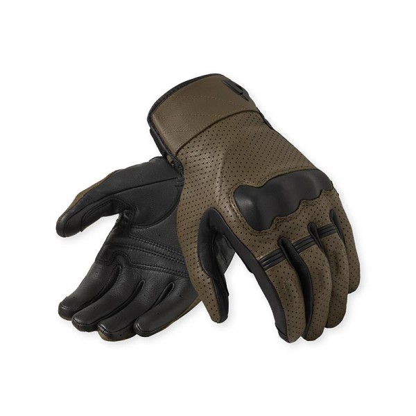 REVIT NEW HEIGHTS BROWN BLACK LEATHER GLOVES