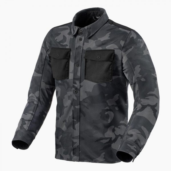 Revit Tracer Air 2 Camo Dark Grey Overshirt Jacket