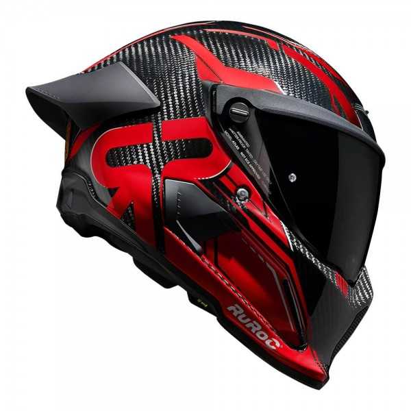 RUROC ATLAS 4.0 TRACK INFERNO RED HELMET