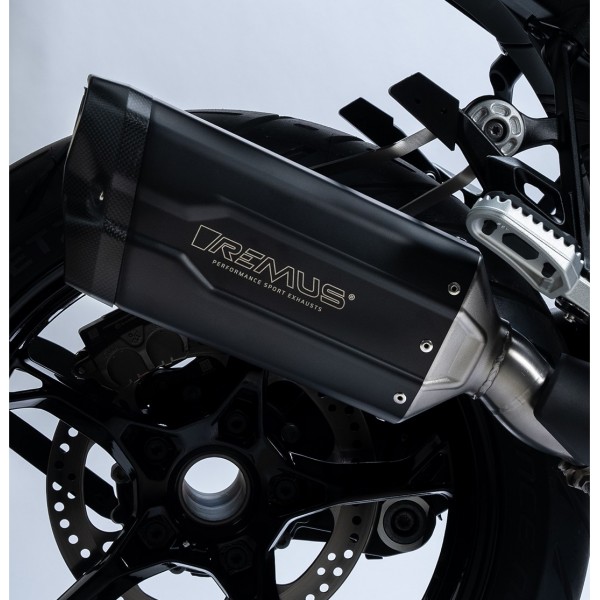 REMUS 8 2 0 STAINLESS STEEL BLACK COATED SPORT SLIP ON EXHAUST FOR BMW R 1300 GS PART # 82783 088523