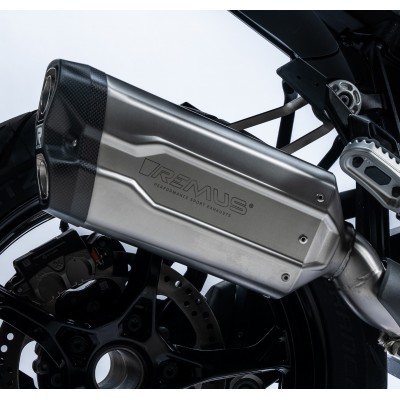 REMUS 8 2 0 STAINLESS STEEL MATT SLIP ON SPORT EXHAUST FOR BMW R 1300 GS PART # 82683 088523