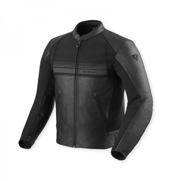 REVIT MILE 2 LEATHER BLACK JACKET