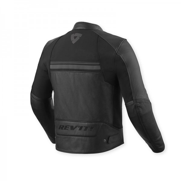 REVIT MILE 2 LEATHER BLACK JACKET