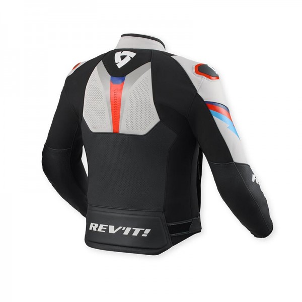 REVIT QUANTUM 3 LEATHER BLACK GREY JACKET