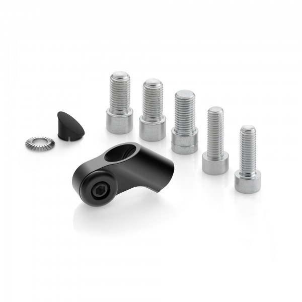 Rizoma Black Anodized Mounting Kit For Combining Sguardo Turn Signals With Bar-End Mirrors Honda Cb 1000 R Neo Sport Cafe(2021 - 22) Part# BSFR002B