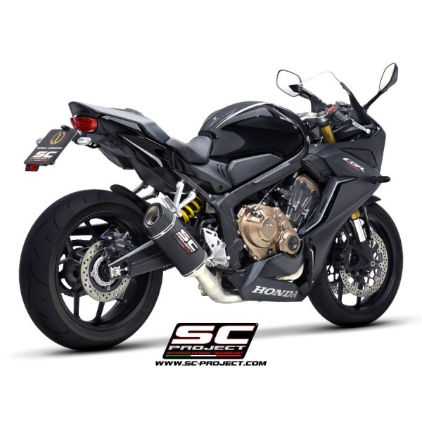 SC-PROJECT SC1-S CARBON FULL EXHAUST SYSTEM FOR HONDA CBR650R 2021-2023 PART # H45B-C124C