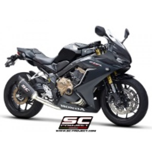 SC-PROJECT SC1-R CARBON FULL EXHAUST SYSTEM FOR HONDA CBR650R 2021-2023 PART # H45B-C90C